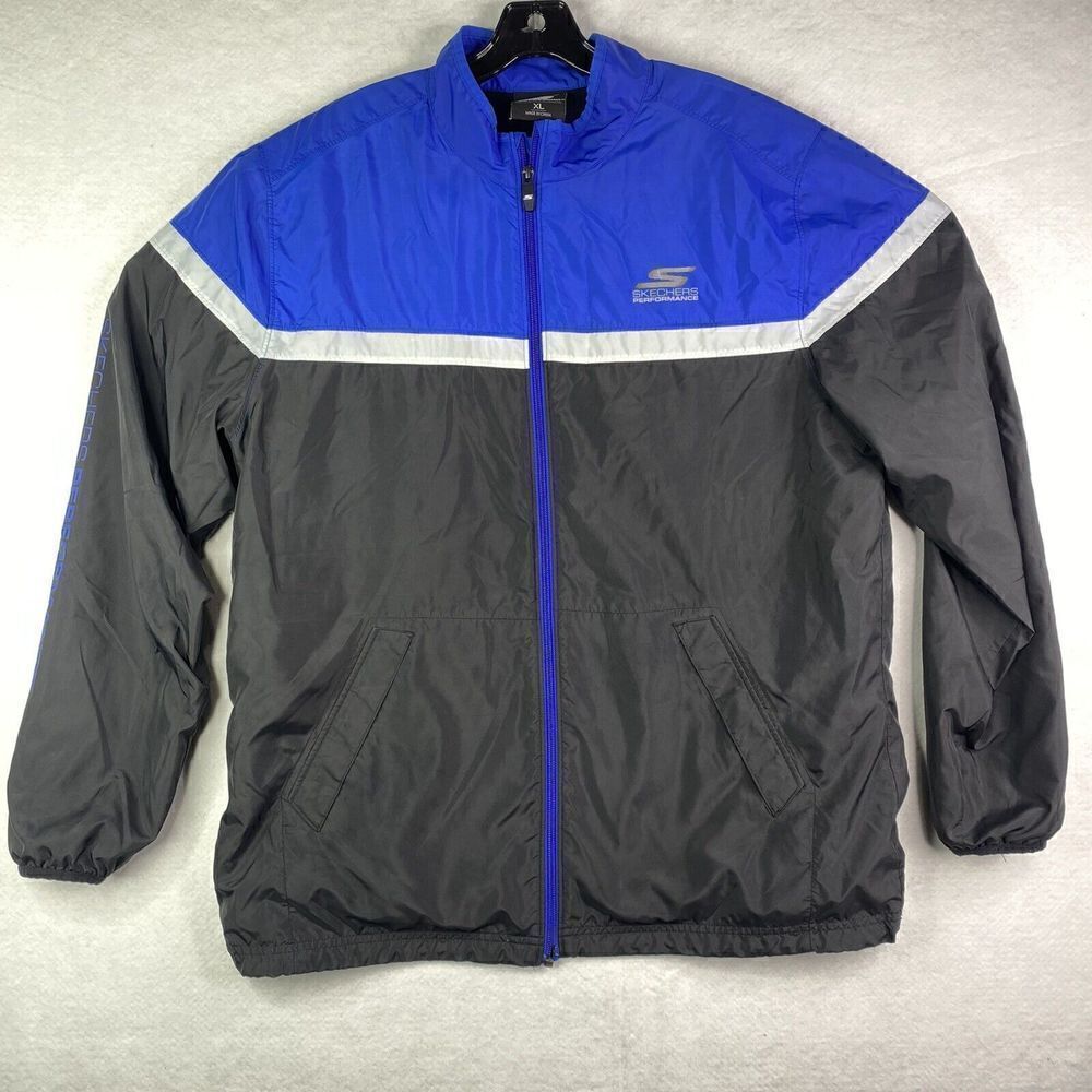Vintage Skechers Performance Men’s Size XL Blue Black Windbreaker Jacket